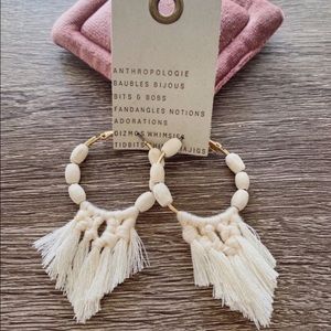 NWT Anthropologie Macrame Woven Earrings